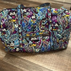 Vera Bradley Disney Mickey Mouse Paisley Large Duffle Bag EUC